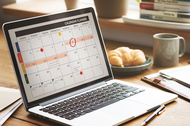 calendar scheduling on a computer