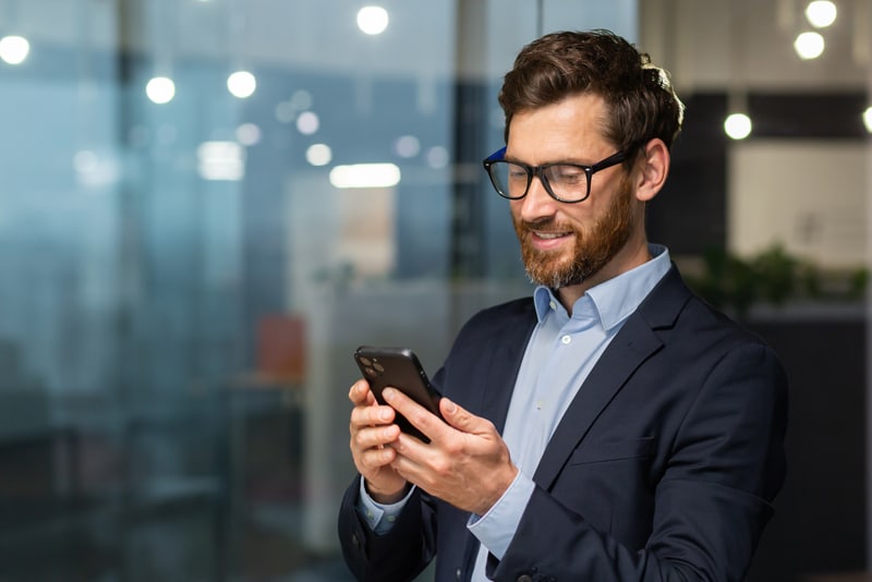 man using a phone